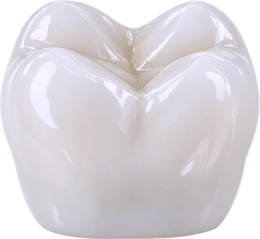 Ceramic implant crown (illustrative render)
