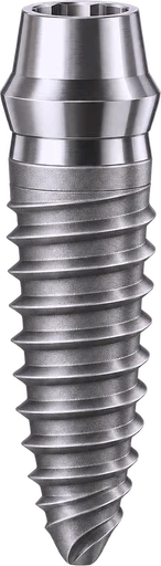 Titanium implant post (illustrative render)